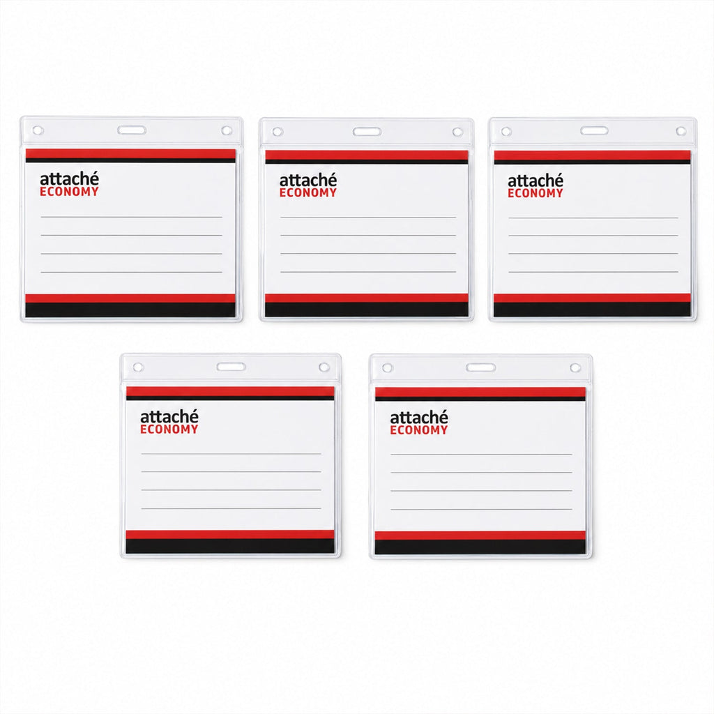 White background image showing the size and dimensions of ID card holders