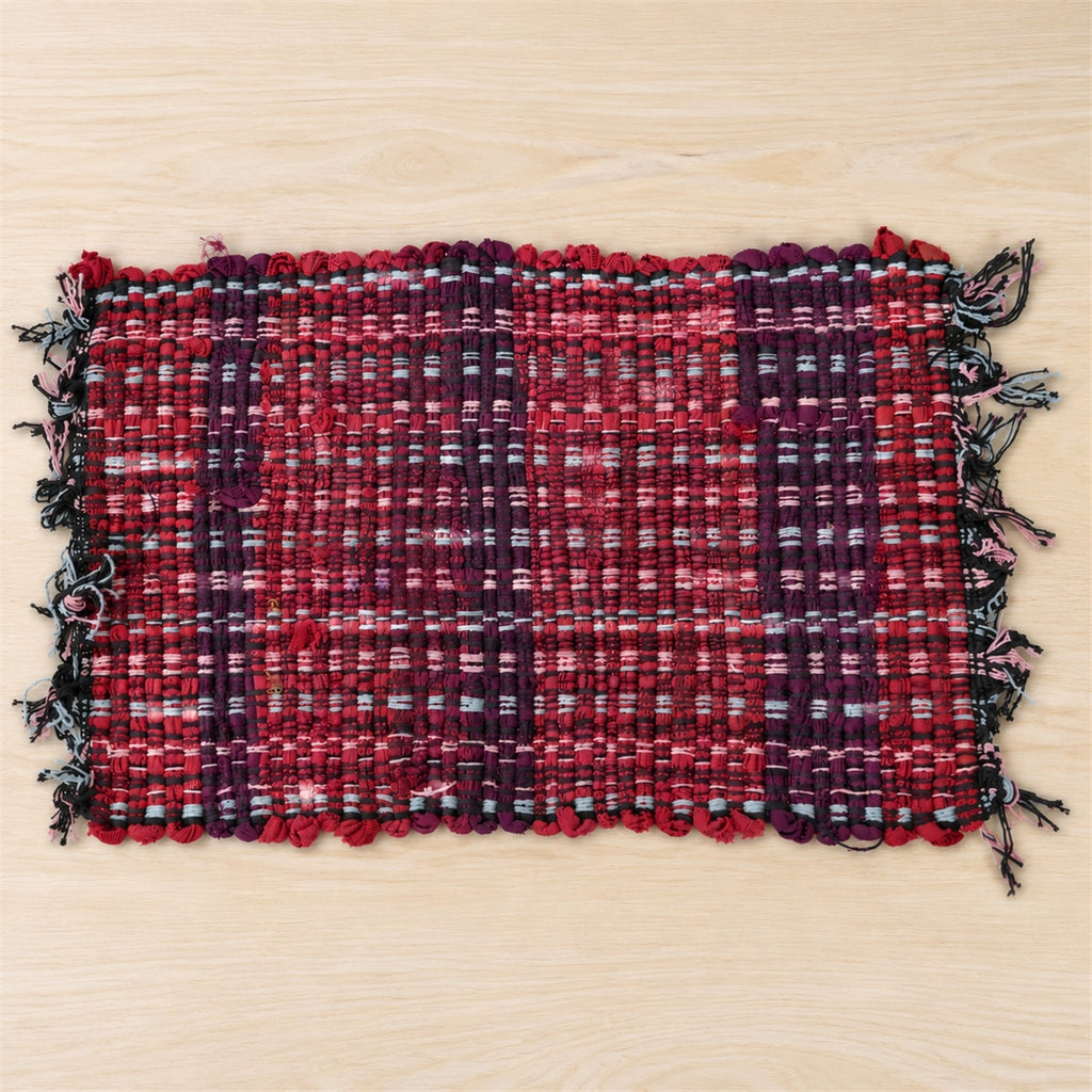 Woven floor mat doorway use