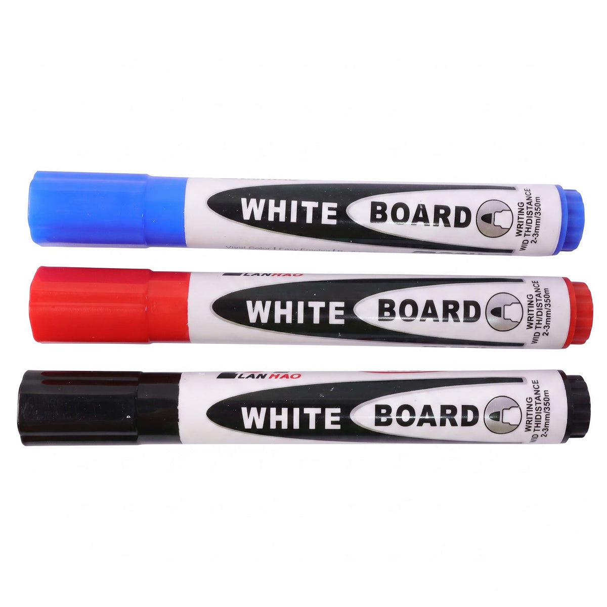 Whiteboard marker pens white background
