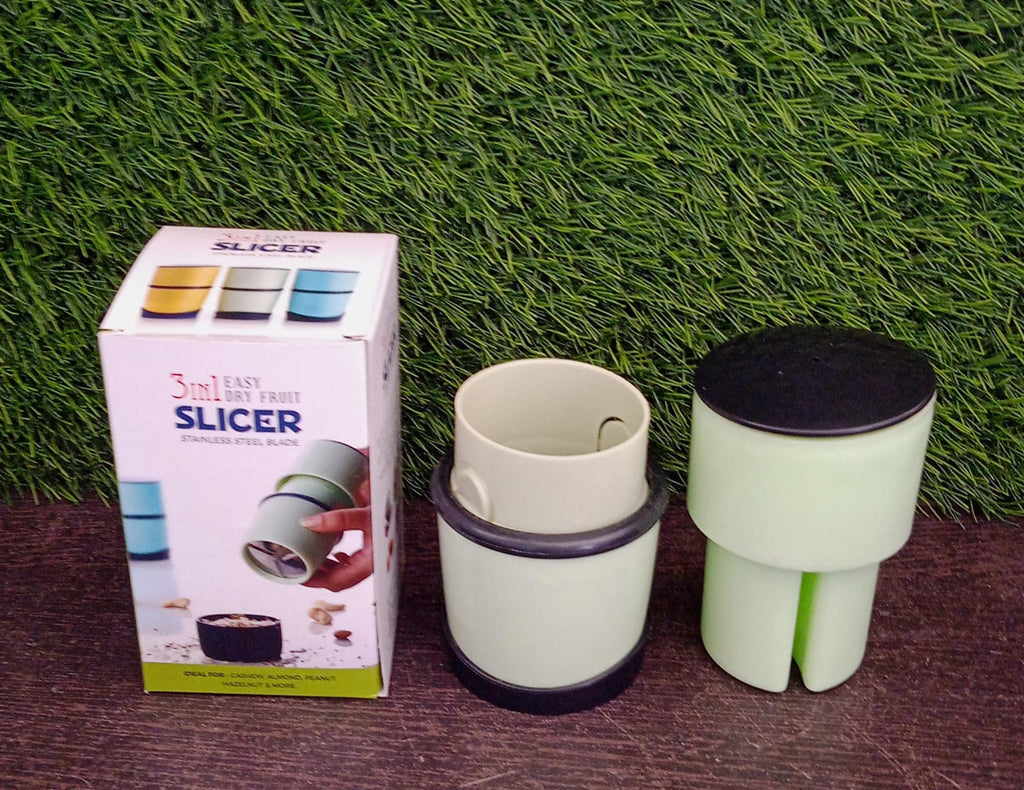 Collection of multicolor grinder and slicer kitchen tools for various food preparation.