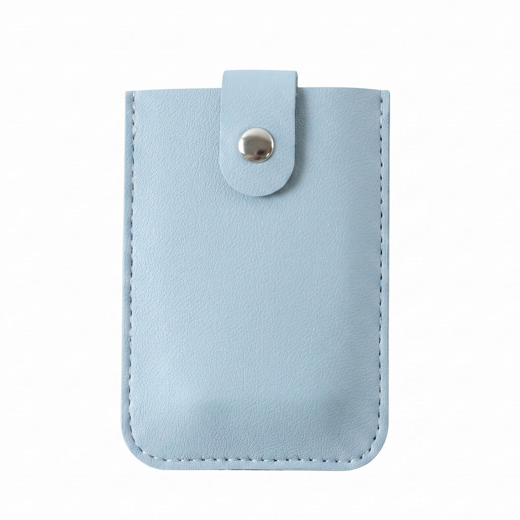 PU leather card holder wallet on white background