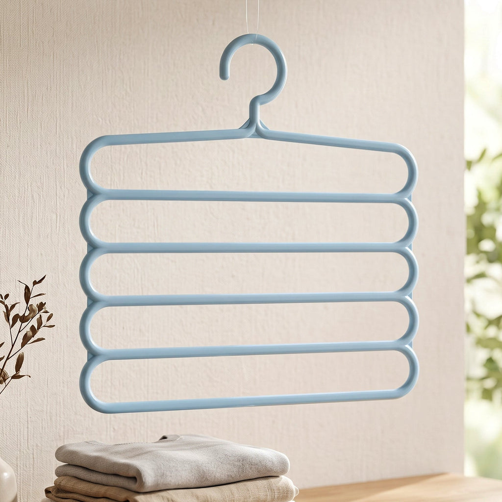 Layers folded down to save wardrobe space