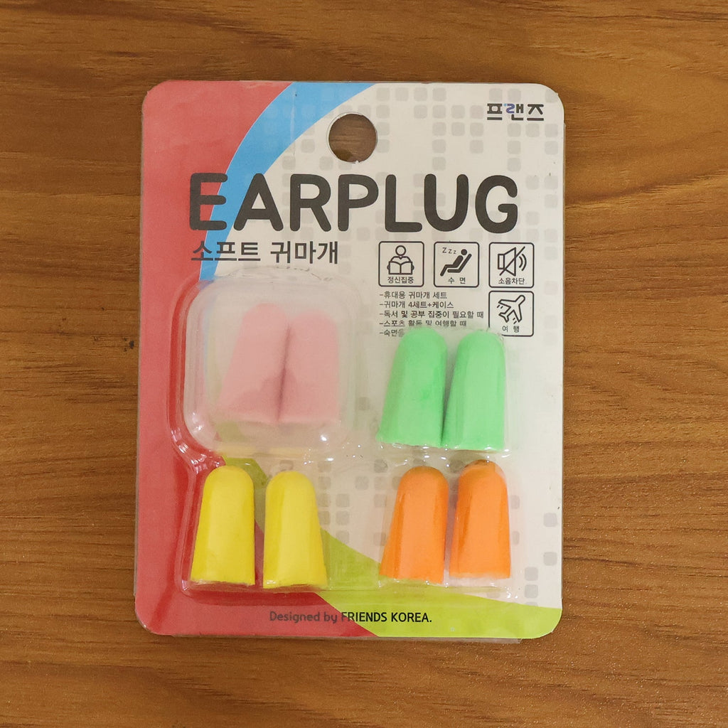 Soft foam earplugs stored in a portable case for cleanliness and organisation