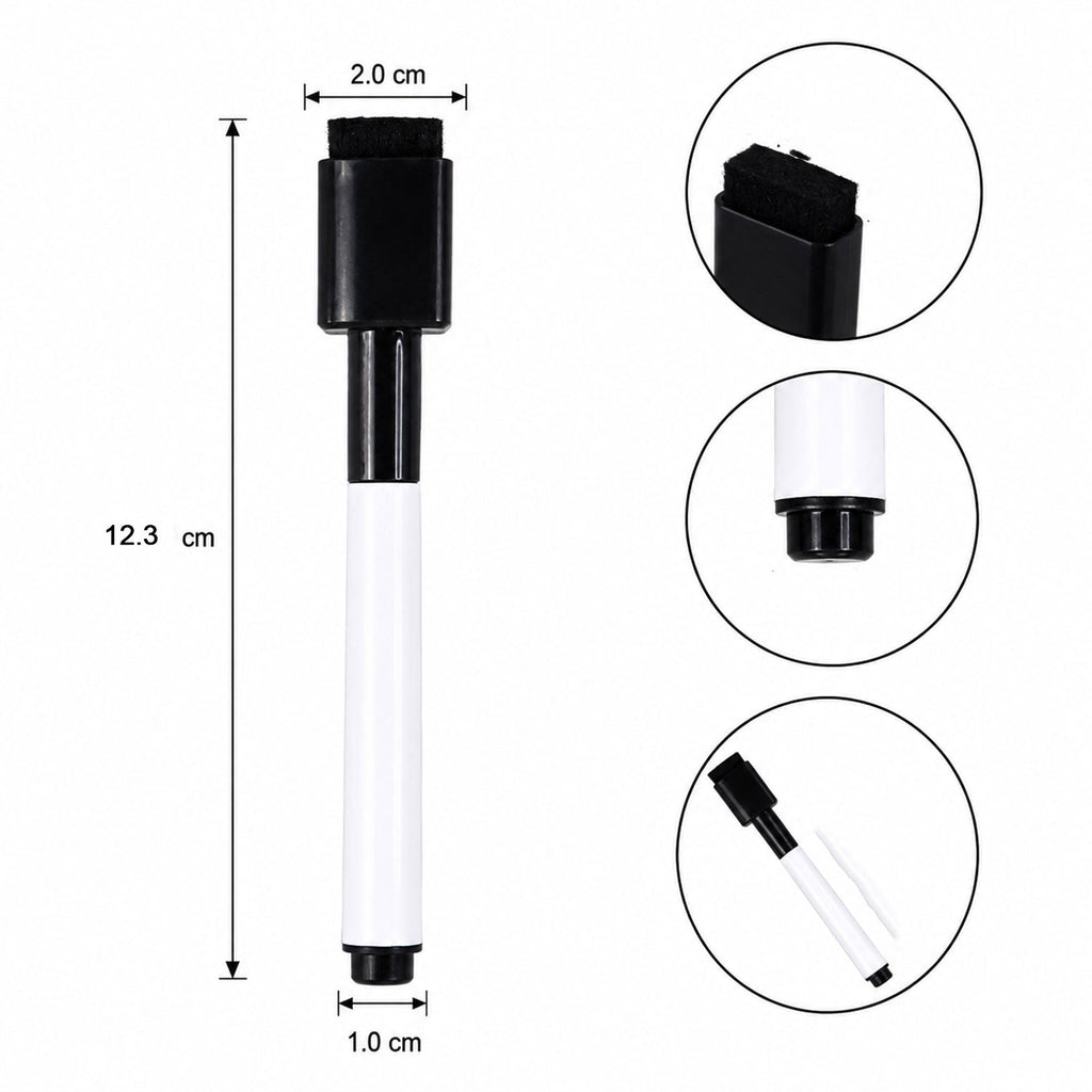 Open whiteboard marker with eraser cap attached on the end